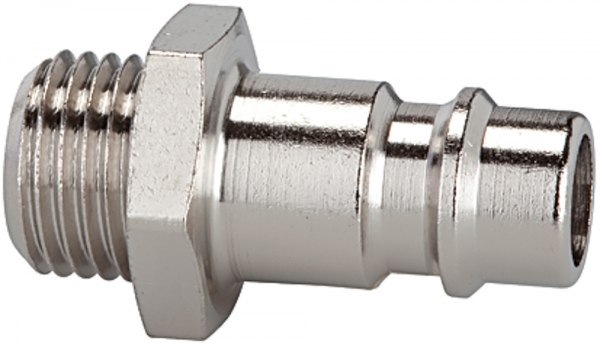 Nippel für Kupplungen NW 7,2 - NW 7,8, Messing vern., G 1/8 AG