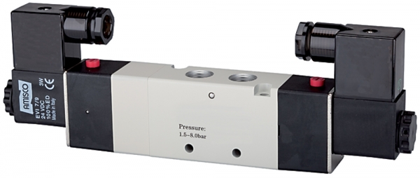 5/3-Wegeventil elektropneum. Mitte entl., G 1/4, 24VDC 950l/min