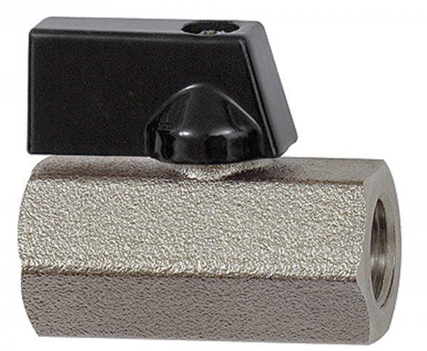 Mini-Kugelhahn »valve line«, MS vern., Drehgriff, G 1/4 IG