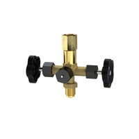 Mano-Dop.-Absperrven., Zapfen-drehbare Muffe G 1/2, ES 1.4571