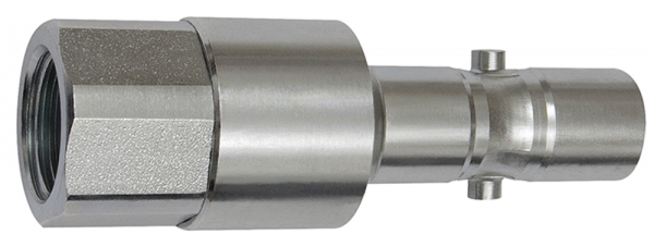 Nippel mit RSV für Kupplungen NW 11, 2-stufig, Stahl, G 1/2 IG