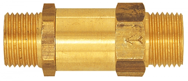 Rückschlagventil, Durchgangsform, MS, G 1/4 AG, 0,4 - 0,5 bar