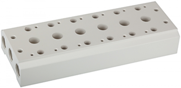Mehrfach-Grundplatte für 5/2-5/3-Wegeventile, 8 Pos., M5, G 1/8