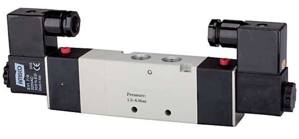 5/3-Wegeven elektropneum. Mitte entl., G 1/8 230V 50Hz 400l/min