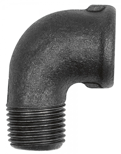 Winkel 92, 90°, Rp 1/4 i., R 1/4 a., Temperguss schwarz