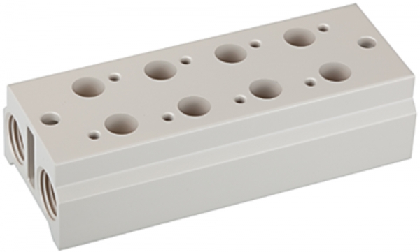 Mehrfach-Grundplatte für 3/2-Wegeventile, 4 Positionen, M5, G 1/8