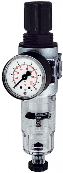Filterregler »multifix-mini«, mit PC-Behälter, G 1/4, 0,5-10 bar