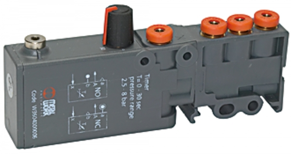 Pneumatik Logikelement, Timer, Alu anodisiert / Technopolymer