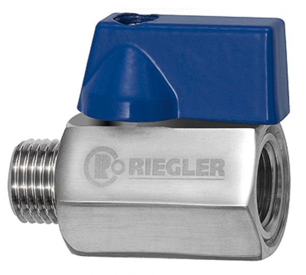 Mini-Kugelhahn, Edelstahl 1.4401, IG/AG, G 1/2, DN 9,2