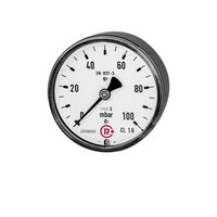 Kapselfedermanometer, G 1/4 hinten zentrisch, 0 - 40 mbar, Ø 63