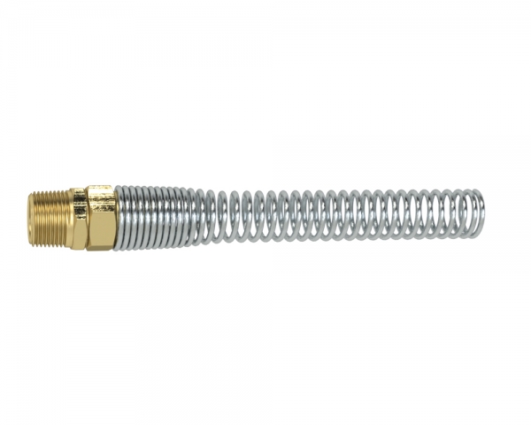 Starre Verschraubung, Knickschutzfeder, G 1/4, Schlauch-Ø 6x4