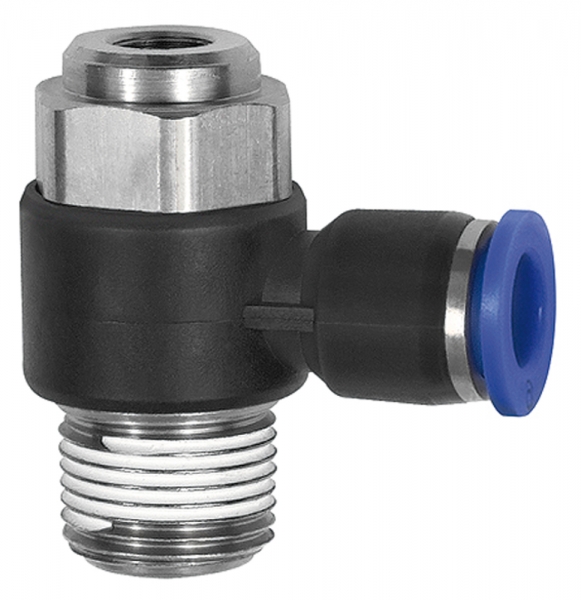 Drosselrückschlagventil »Blaue Serie« Abluftdros., R 3/8 a. Ø12mm