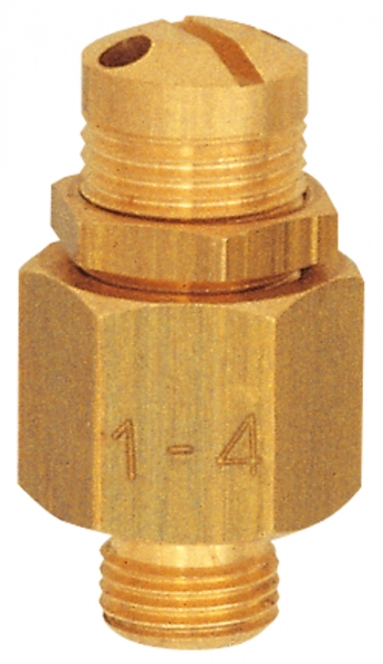 Mini-Abblasventil, Messing, G 1/4, Ansprechdruck 16,0 - 32,0 bar