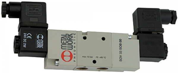 3/2-Wegeventil, elektropneumat., bistabil, G 1/2, 24 V DC