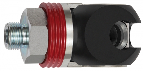 Schwenk-Sicherheitskupplung NW 11, ISO 6150 C, Stahl, NPT 3/4 AG