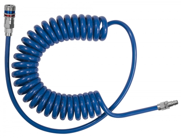 Spiralschlauch-Sicherheitskupplung-Set, PUR, Schl.-ø 12x8, 8,0 m