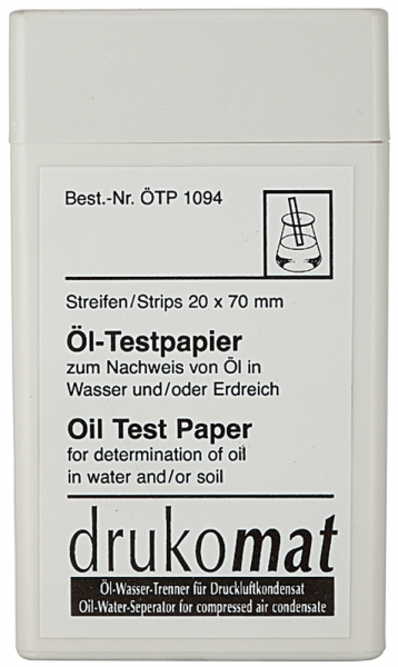 Öl-Testpapier (50 Streifen), für Öl-Wasser-Trenner »drukosep«