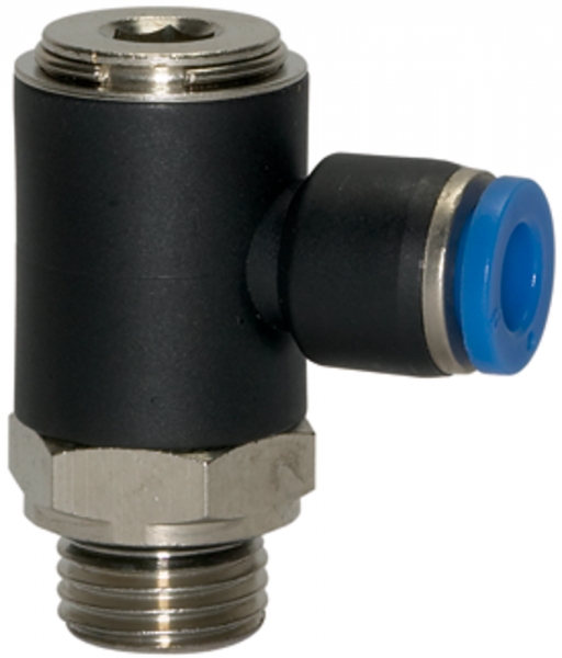 L-Steckverschraubung »Blaue Serie«, drehbar, G 3/8 a., L=32,8mm