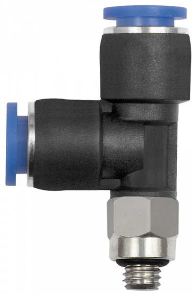 T-Steckverschraubung »Blaue Serie« mini, L-Form, drehbar, G 1/8