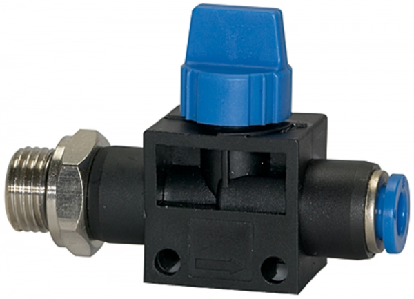 Absperrventil »Blaue Serie«, Steckanschluss, G 1/4 a., Schl.-Ø 6
