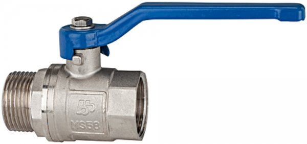 Kugelhahn »valve line«, Handhebel blau, MS vern., IG/AG, G 1 1/2