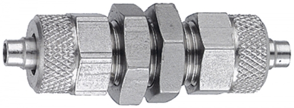 Schottverschraubung, M10x1,0, für Schlauch 6/4, SW 14, ES 1.4571