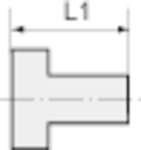 Reduziernippel, R 1 1/2 AG, Rp 1 1/4 IG, SW 50, ES 1.4408