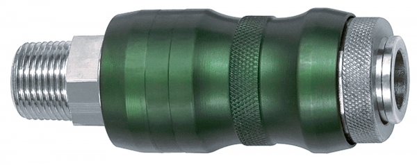 Sicherheitskupplung NW7,8, Bi-Tec, MS vern., R 3/8 AG, 2050 l/min