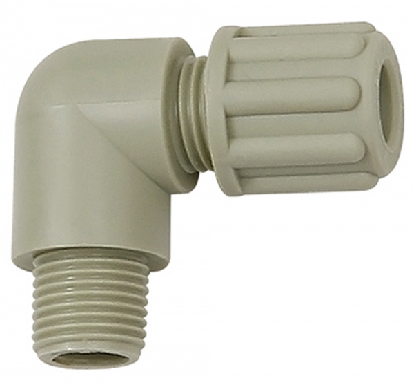 Winkel-Einschraubverschraubung, G 1/8 a., für Schlauch 4/6 mm, PP