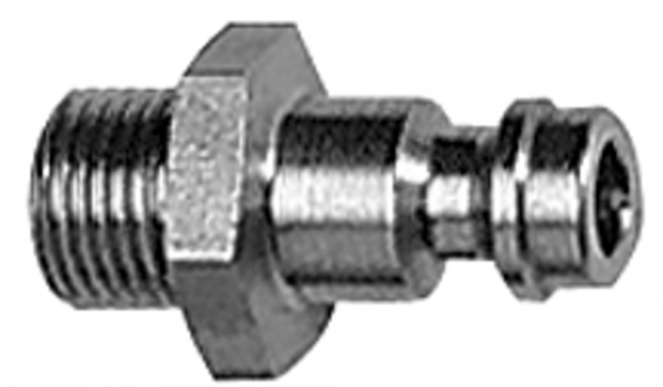 Nippel für Kupplungen NW 5, Edelstahl 1.4305, G 1/4 AG, SW 17