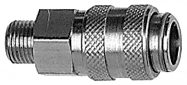 Schnellverschlusskupplung NW 5, Edelstahl 1.4305, G 3/8 AG