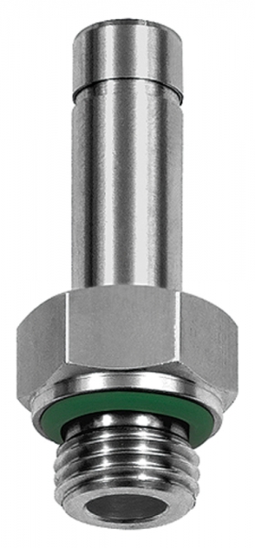 Gewinde-Stecknippel, G 3/8 a., Stecknippel 12 mm, ES 1.4404