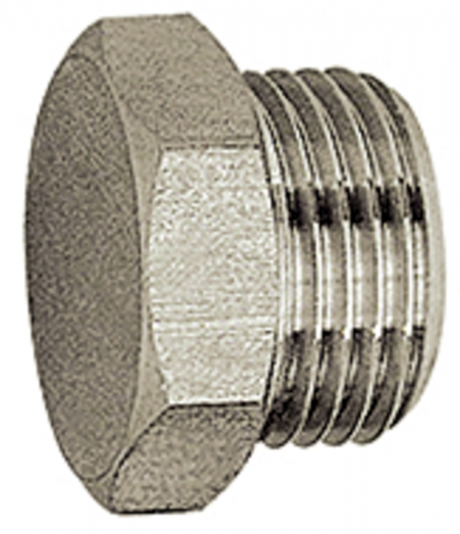 Verschlussschraube »value line«, G 1/2, SW 24, Messing vernickelt