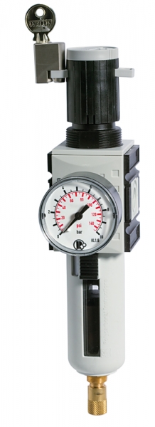 Filterregler »FUTURA«, PC, SK, Mano, BG 4, G 1, 0,5-8 bar, VA