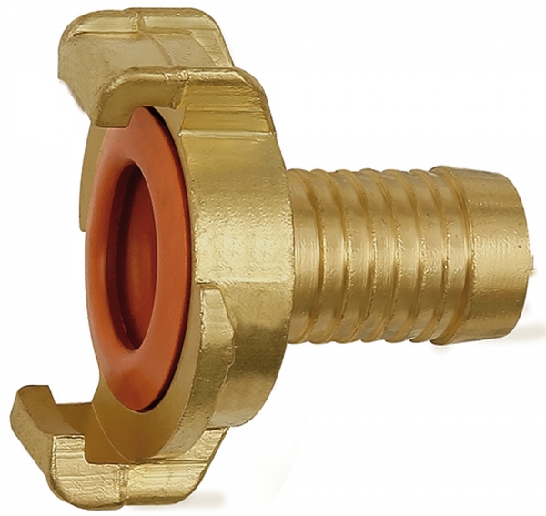 GEKA-Schlauchstück, starr, für Trinkwasser, Messing blank, LW 19