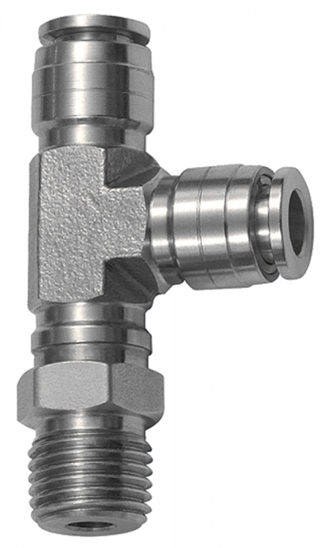 T-Steckverschr., L-Form, drehbar, R 1/8 a., Schlauch-Ø 4, ES