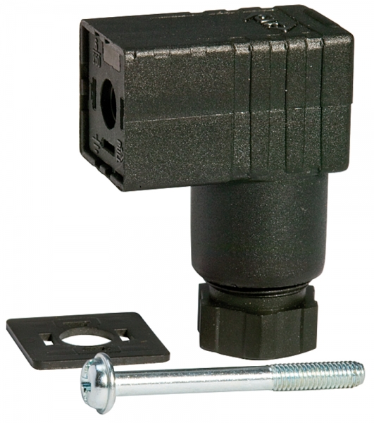 Gerätestecker für Mini-Magnetventile 15 mm, PG 9 Form C