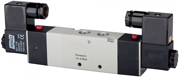 5/3-Wegeventil elektropneum. Mitte belüft., G 3/8, 230 V, 50 Hz