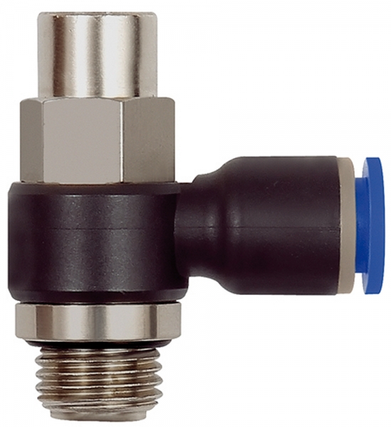 Drosselrückschlagventil »Blaue Serie« Abluftdros.G1/2 a. 10bar Ø8