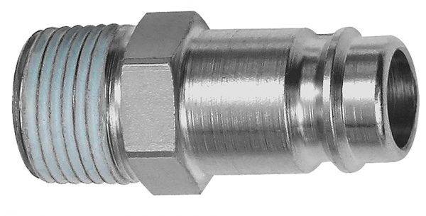 Nippel, NW 10, Stahl gehärtet/vern., R 3/4 AG PTFE beschichtet