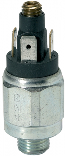 Druckschalter, Wechselkontakt, Stahl ver., 42 V, G 1/4, 1-10 bar