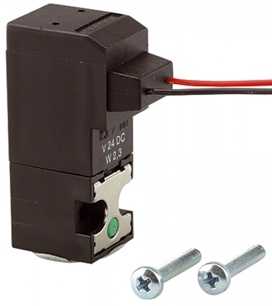 3/2-Mini-Magnetventil direktgesteuert NC, 24 VDC, Kabel 30 cm