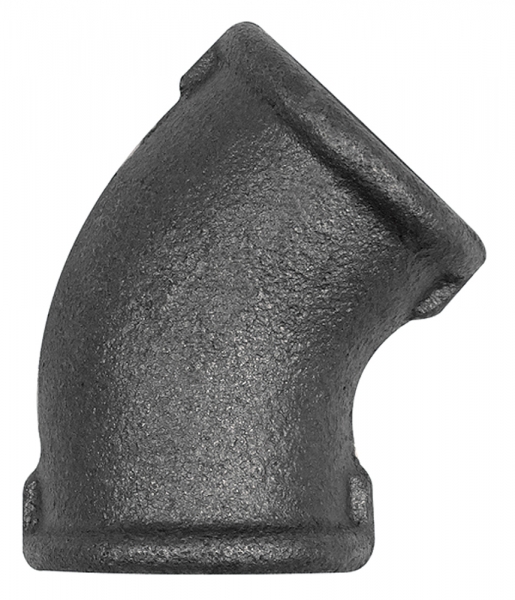 Winkel 120, 45°, Rp 3/8 i., Rp 3/8 i., Temperguss schwarz