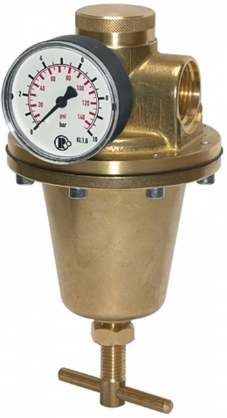 Druckregler für Wasser, inkl. Manometer, G 1, 0,5 - 6 bar