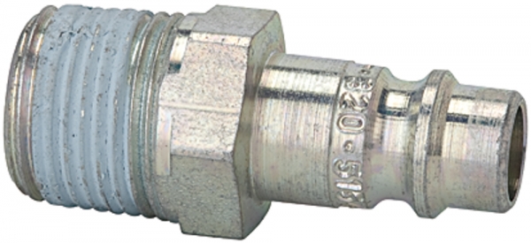 Nippel für Kuppl. NW 7,2-7,8, Stahl gehärtet/verz., R 3/8 AG PTFE