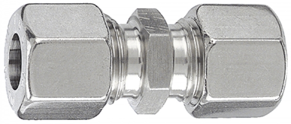 Gerade Verschraubung, Rohr-Außen-Ø 8 mm, Edelstahl 1.4571, 100bar