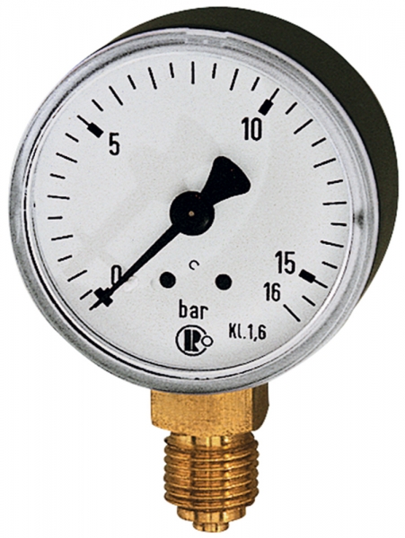 Standardmanometer, Stahlblechgeh., G 1/8 unten, 0-25,0 bar, Ø 40