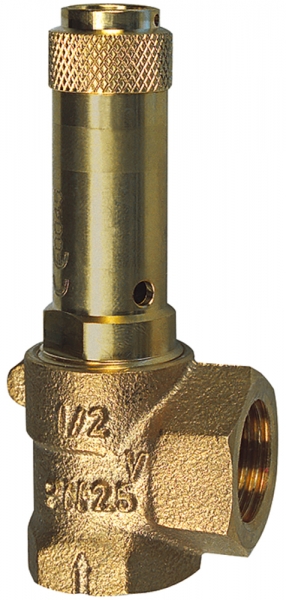 Eck-Sicherheitsventil, Flüssigkeiten, G 2, Ansprechdruck 6 bar