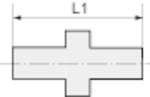 Doppelgewindenippel, R 1/2, AG, SW 22, ES 1.4408