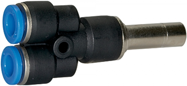 Y-Steckverbindung, Stecknippel 4 mm »Blaue Serie« mini, Schl.-Ø 3